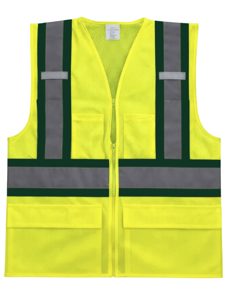 Bottle Green ASC safety vest front