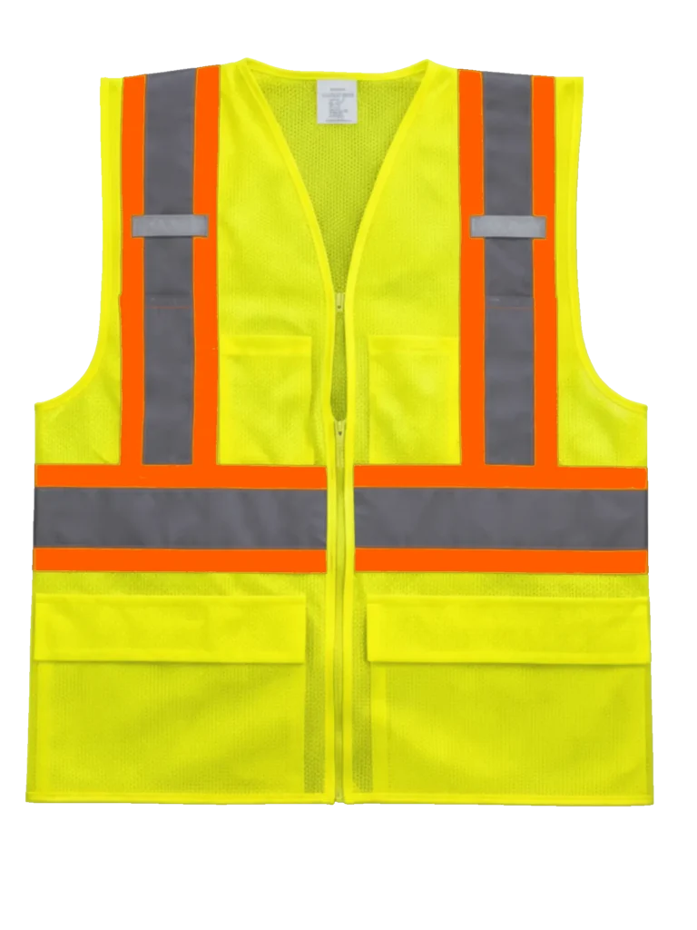 Orange General Safety Vest (No Print) safety vest front