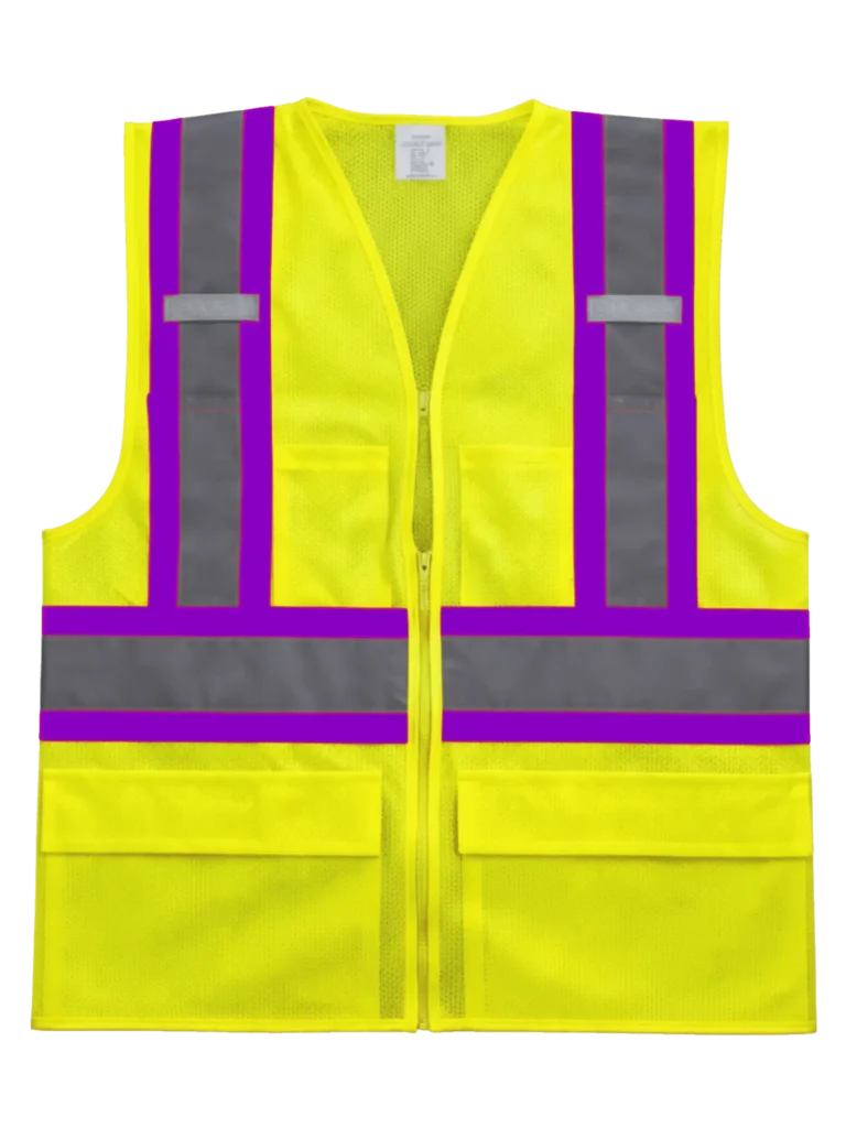 Purple Employee Relations safety vest front
