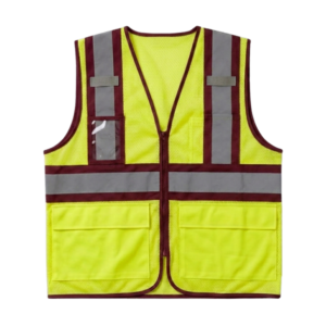 Maroon Hi-Vis Executive Safety Vest