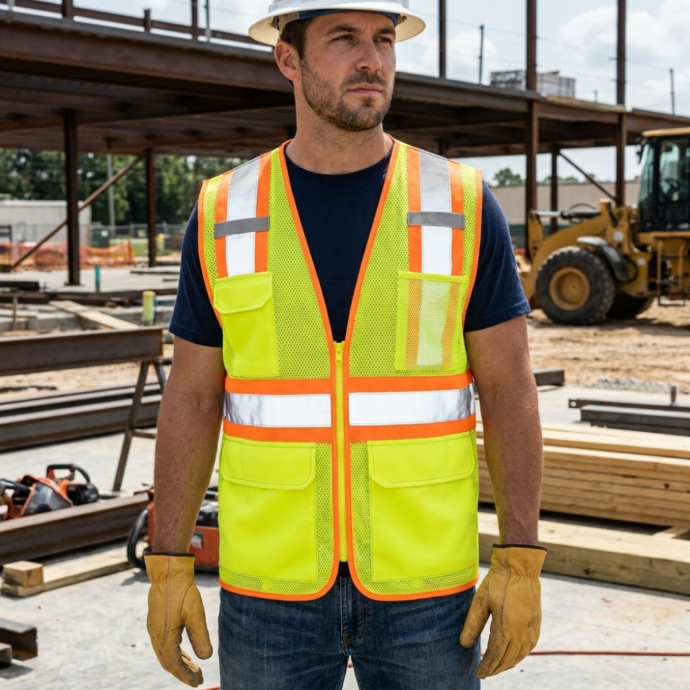 Orange Hi-Vis Executive Safety Vest - Image 3