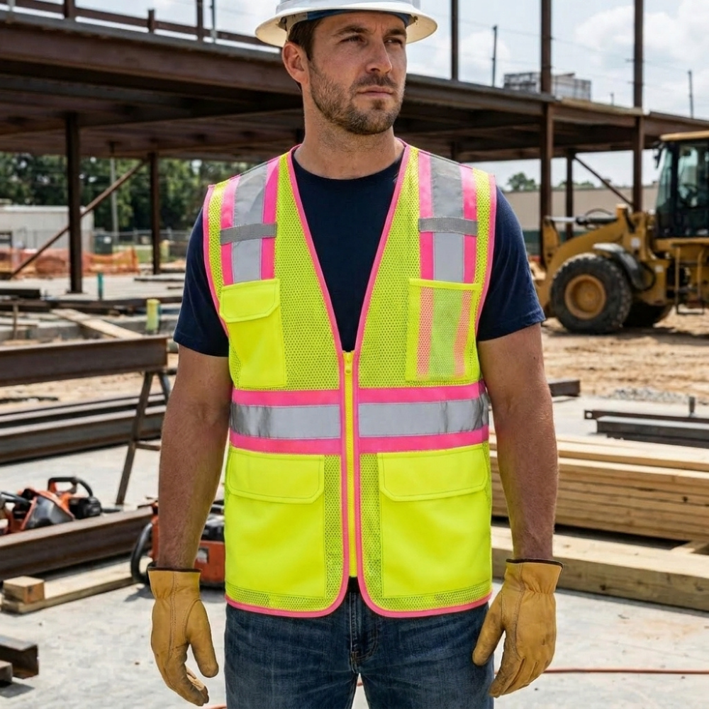 Pink Hi-Vis Executive Safety Vest - Image 5