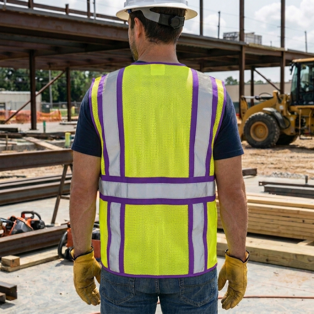 Purple Hi-Vis Executive Safety Vest - Image 6